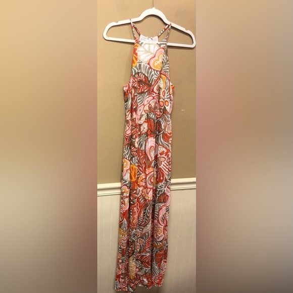 Loft Bright Floral Maxi Dress Size 8 Petite NWT - Picture 1 of 6